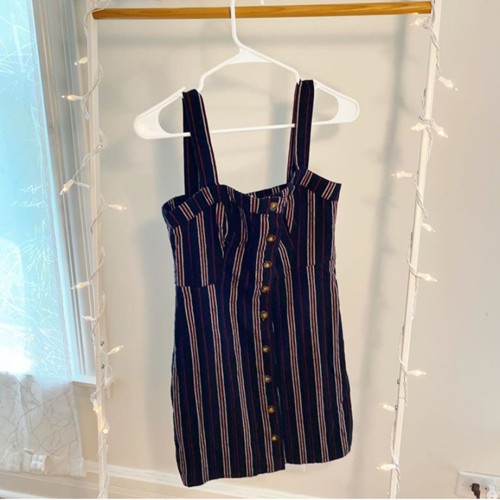 Button down striped dress